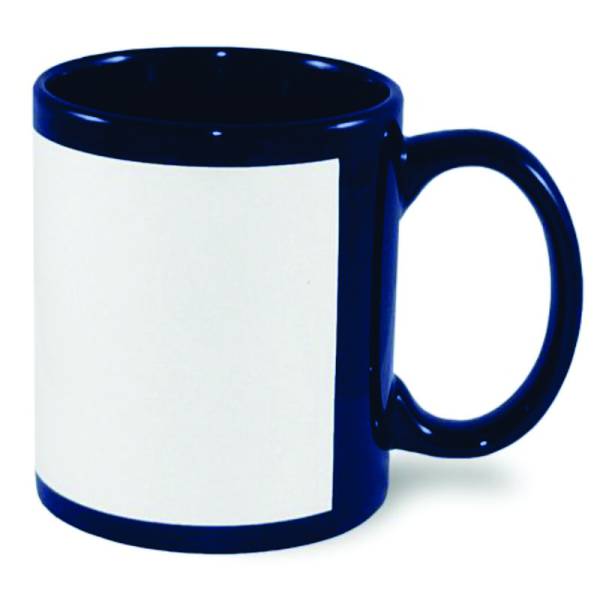 Customized Navy Blue Patch Mug
