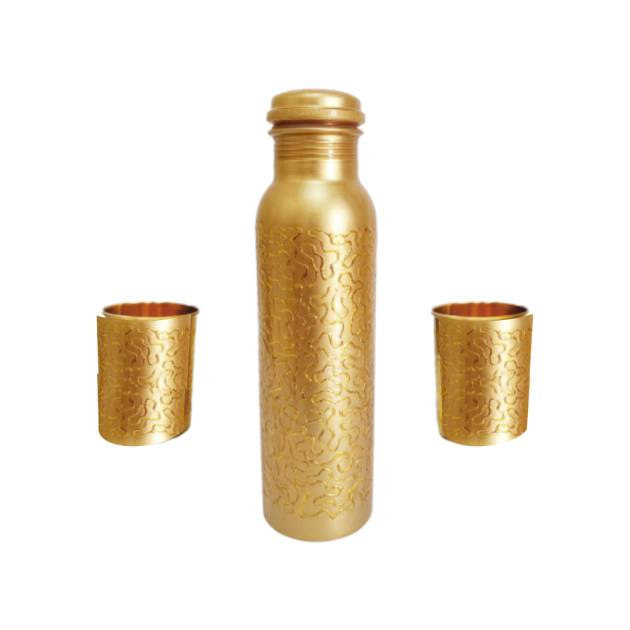 Golden Touch Bottle with 2 Glass Set PC-71