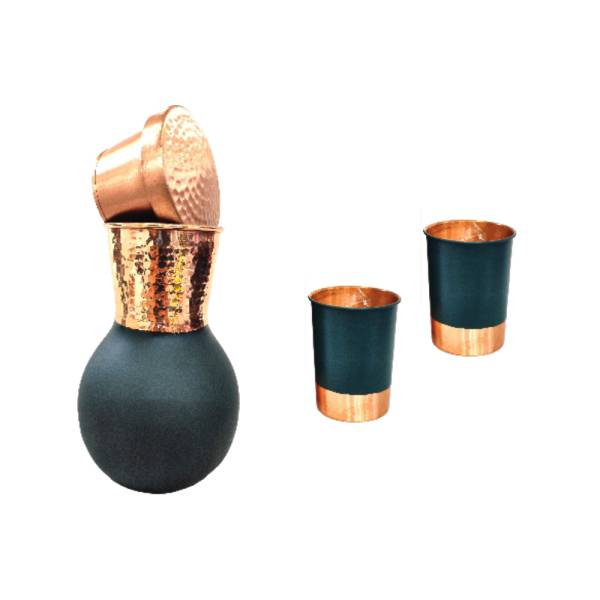 Coloured Matka With 2 Glass Set PC-105