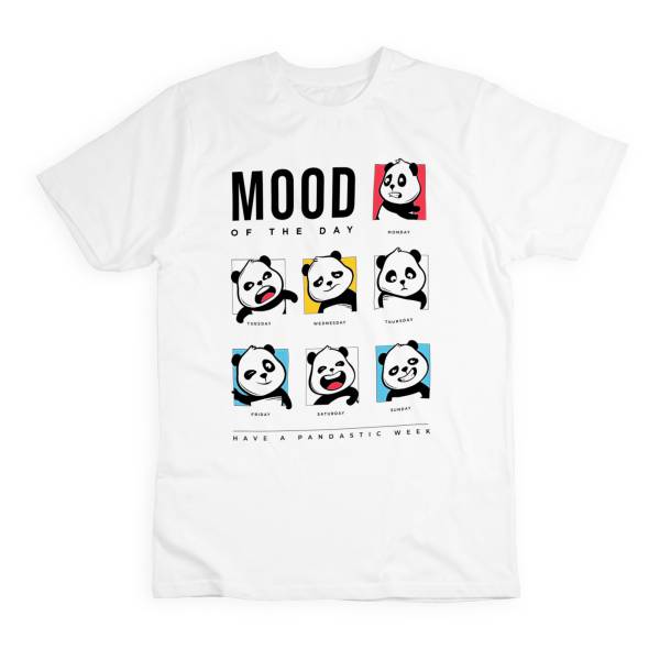 Panda Mood of the Day Cotton Unisex T-shirt